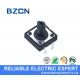 Black Round Button SMD Tactile Switch Through Hole Type Terminal 4 Pin With Cap Insert