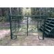 Green Coated Lightweight Horse Corral Panels 5 3'' Tall By 7 Long Round Pipe