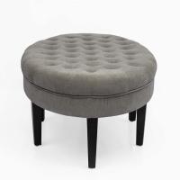 Simplicity Modern Ottoman Stool Bench Oval Tufted Footrest Fabric Coffee Table