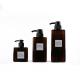 Black PETG Plastic Shampoo Bottles , Skin Care Pump Container Bottle