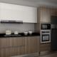 Walnut Solid Wood Modern Kitchen Cabinet Pantry Joinery Frameless