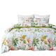 300tc Thread Count Nature Colors Floral Design Knitted Cotton Sheet Set
