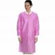 Pink Disposable Polypropylene Lab Coat Dustproof Anti - Chemical Liquid Splash