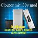 Cloupor mini 30w mod fit sub-ohm RDA,RBA,RTA with high quanlity vv vw ecig mod