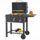 UK Hotsale Outdoor Trolley Barbecue Grills BBQ Charcoal Barbeque Grills Smoker with Side Shelf