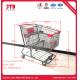OEM Supermarket Shopping Mall Trolley 180L Heavy Duty Steel Shopping Cart