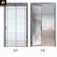 Silver Aluminum Sliding Glass Door Insulated Glass Aluminium Sliding Frame For Thermal Insulation