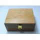 Lacquered Unfinished Wood Gift Packaging Boxes , Watch Display Wooden Box With Lock