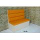 Movable leather restaurant booth sofa (YL-09)