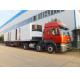 3 Axle Refrigerated Semi Trailer , Meat Transport Trailer 35t - 50t With Mechanical Suspension System