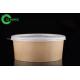 Oven Proof Recyclable Kraft Paper Bowls Double PE Coating Cardboard Food Bowls