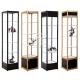 Aluminium Frame Glass Tower Display Cabinet 400*400mm 10mm Thick Shelves