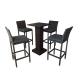 Classic outdoor bar balcony table and chair combination garden rain-proof rattan leisure bistro high table and bar stool
