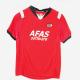 Bright Red Jersey Football Shirts UV Protection Cool And Comfortable