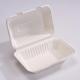 9 X 6In Sugarcane Bagasse Clamshell Biodegradable Disposable Lunch Box