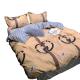 Polyester Cartoon Simple 4 Pcs Bedding Sheet Set Duvet Cover Pillowcase Wedding Bedding