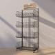 4 Tires Vegetable Basket Kitchen Stand Rack Display Cabinet Grocery Store Shelving