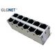 Magnetic RJ45 Connector 1000 Base - T RJ45 Modular Jack with Integrated Magnetics LED Available
