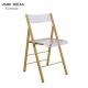 Gold Stainless Steel Frame Transparent Acrylic Chair Folding Wedding Chair For Hotel