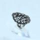Fashion 316L Stainless Steel Casting Clay CZ Stones Ring LRX396