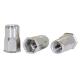 Hex Rivet Nut SS304 Stainless Steel Plain Threaded Inserts Rivet Nut Double Hex Nut