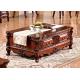 classic 2 drawers wooden coffee table with storage