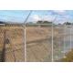 Diamond Mesh Pvc Coated 4mm Steel Chain Link Fencing With Barbed Wire