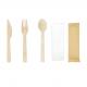 Biodegradable Bamboo Compostable Cutlery Set Bulk 3 In 1