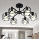 American Iron chandelier Cage Kitchen Bedroom Living Room Home decor black chandelier lighting(WH-VP-64)