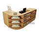 Wooden Supermarket Cashier Counter Table With Display Case Fashionable ODM