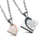 New Fashion Tagor Jewelry 316L Stainless Steel couple Pendant Necklace TYGN047