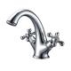 Two Cross Handle One Hole Basin Tap Faucets Polished With 33mm - 38mm Sink Hole