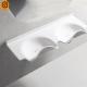 Lavabo White Wall Mounted Hand Wash Basin Artificial Stone Material