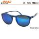 New style round  fashion  sports sunglasses ,made of plastic , Lens with Flash Mirror