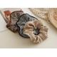 Autumn winter claved fabric houndstooth bird lattice hair band headdress Japanese Korean women's headtie rope