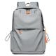 Grey Waterproof Travel Laptop Backpack Anti Theft Backpack With Usb Charging Port