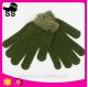 Yiwu Wholesale Online Shopping Winter Special Colorful Fleece Violet Ladies Gloves 8*20cm 37g 95%Acrylic  5%Spandex