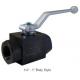 Carbon Steel 3 Piece Full Port Ball Valve with Threaded Connection 7500 WOG