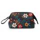 Vintage Floral Printed 220mm Length PU Cosmetic Bag