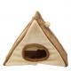 Outdoor Cat Climbing Frame Bed Soft Triangular Plush Cat Scratcher Home Use 48x35x75cm