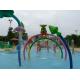 Galvanized Carbon Steel Water Spray Park Equipment Colorful Customized Water Toys