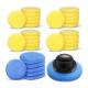 30 Pieces Wax Applicator Pads Yellow Car Polishing Pads Blue With Handle