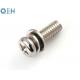 Stainless Steel Phillips Pan Head Screw With Flat Washer And Spring Washer