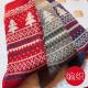 100% Cotton classic christmas tree patterned design winter thick dress socks for promotion