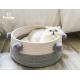 Customized Logo 0.9kg 42*16CM Round Cat Bed