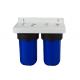 10'' big blue  whole house  water filter housings with  double sump 1'' port