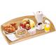 High Quality Bamboo Angular Sides Butler Serving Tray With Handles Bamboo Serving Platter