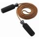 Leather Speed Bearing Jump Rope with PP handle-fitness accessories