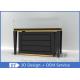 Black Commercial Gold Shop Glass Counter with MDF Wood + Tempered Glass + Lights