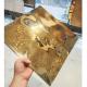 Hot Sale  Grade 304 Gold Mirror Embossed Finish Stainless Steel Honeycomb Sandwich Panels